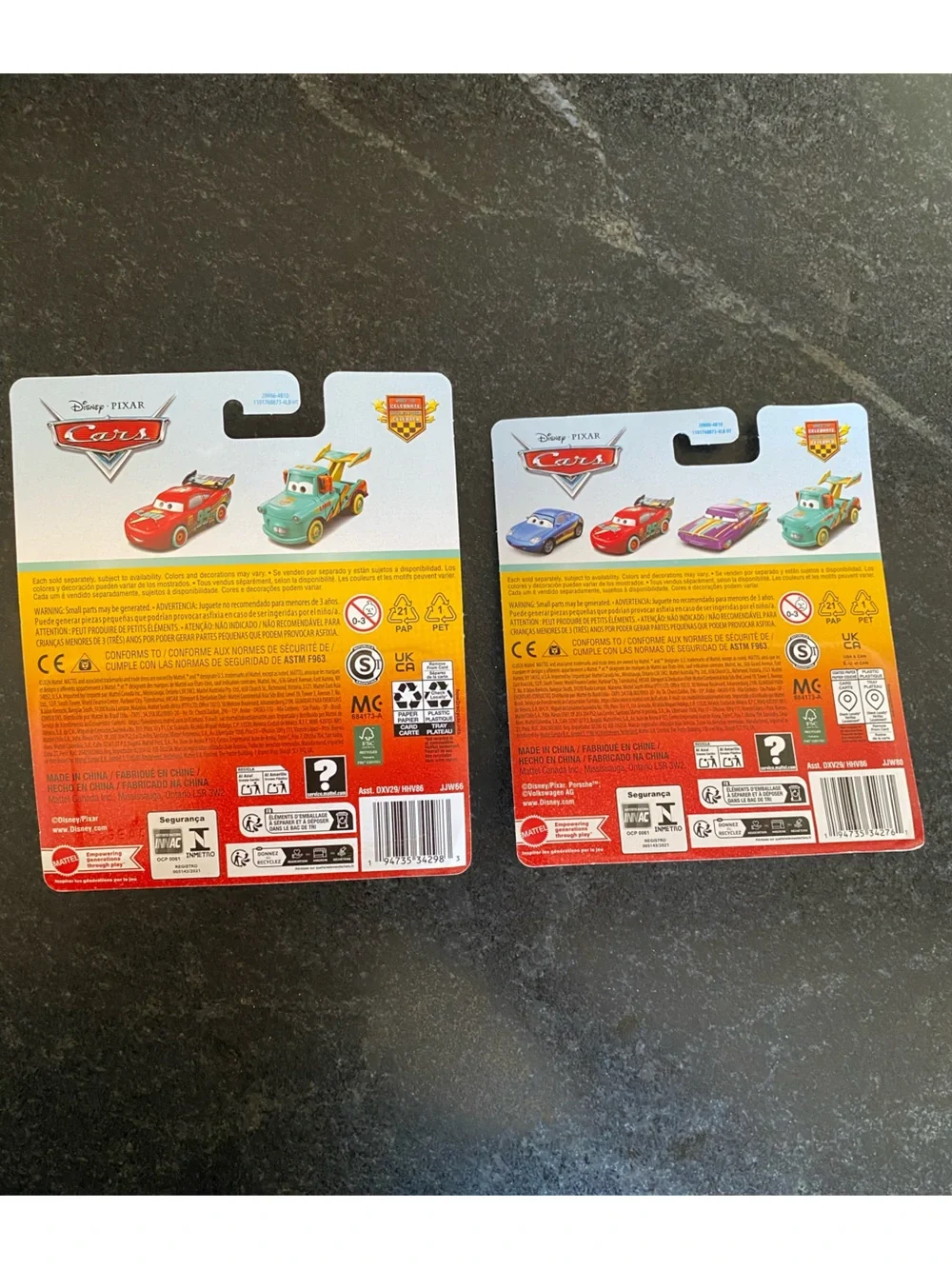 New Disney Pixar cars Race to Celebrate set of 2 mater & Fillmore mattel diecast